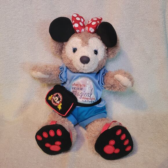Disney Parks Plush Shellie May Pin Trading Mickey 16" Plush Bear Duffy Friends - Picture 1 of 8